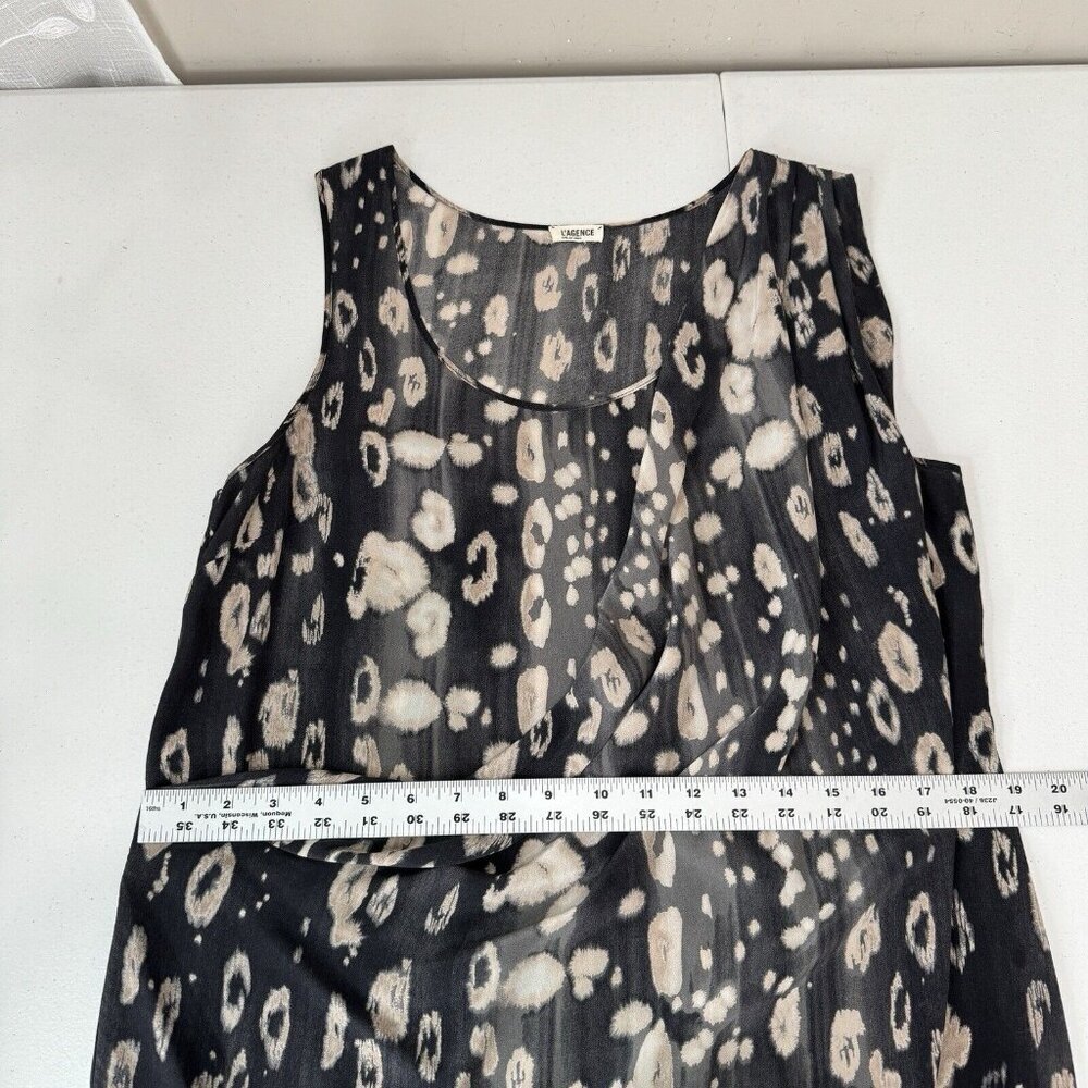 L'Agence Womens Dress 8 Gray Silk Wrap Slip Drape Cocktail Y2K 90s Dark Feminine - Picture 4 of 12